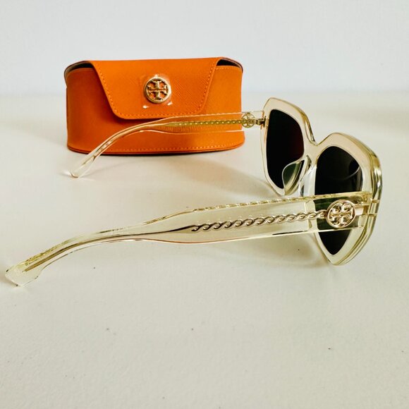 NEW TORY BURCH LIGHT YELLOW PLASTIC SUNGLASSES TY7194U 1952/3H 55-17-140 main image 5